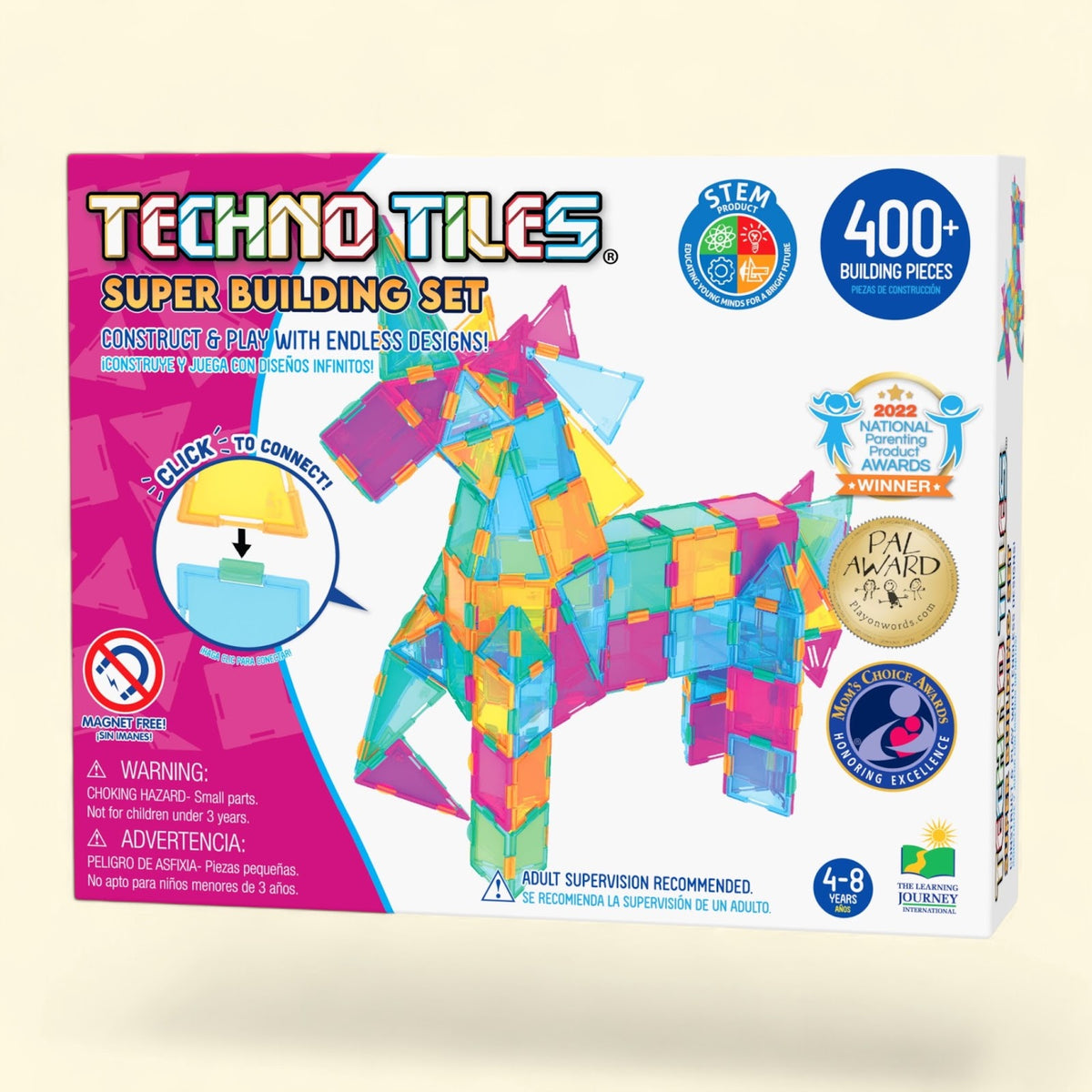 The Learning Journey Techno Tiles, 400+ Pcs Pastel Colors Super Bui... — authentic US product shipped worldwide by Toy Terminal