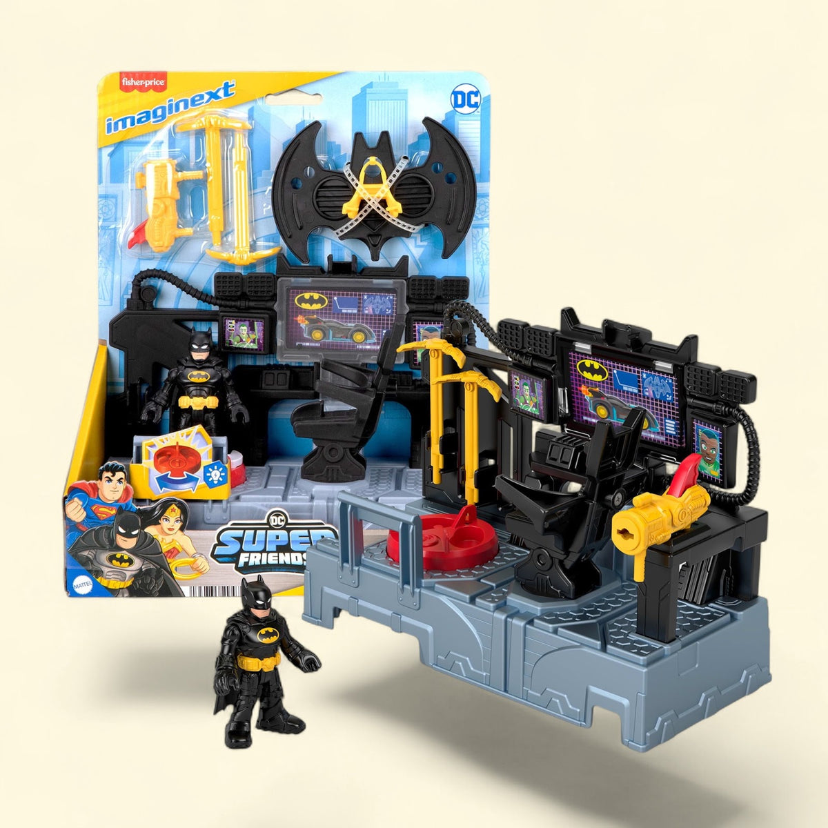 Imaginext DC Super Friends Bat Command Center Playset with Lights &... — authentic US product shipped worldwide by Toy Terminal