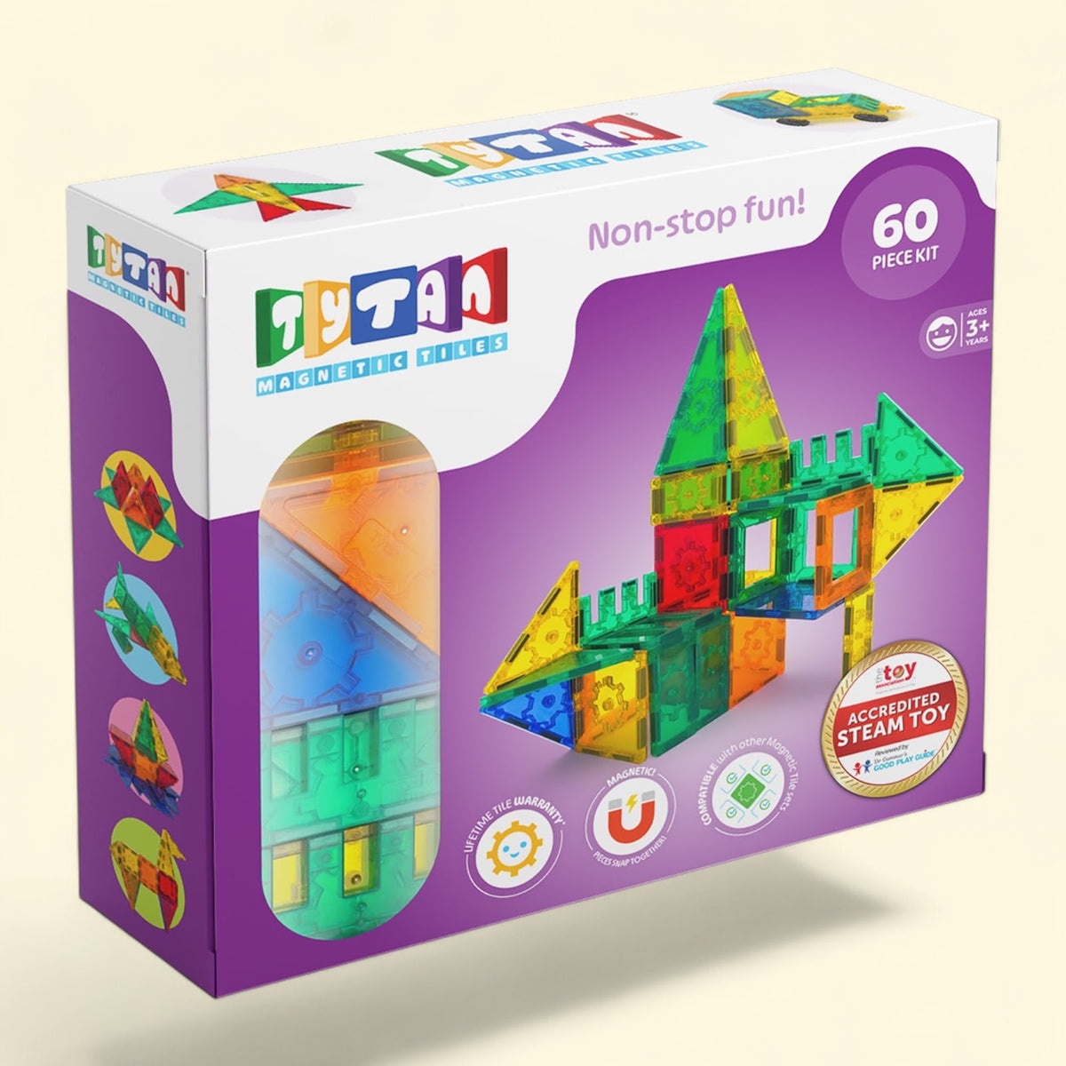 Tytan Magnetic Tile Building Set, 60-Piece — authentic US product shipped worldwide by Toy Terminal