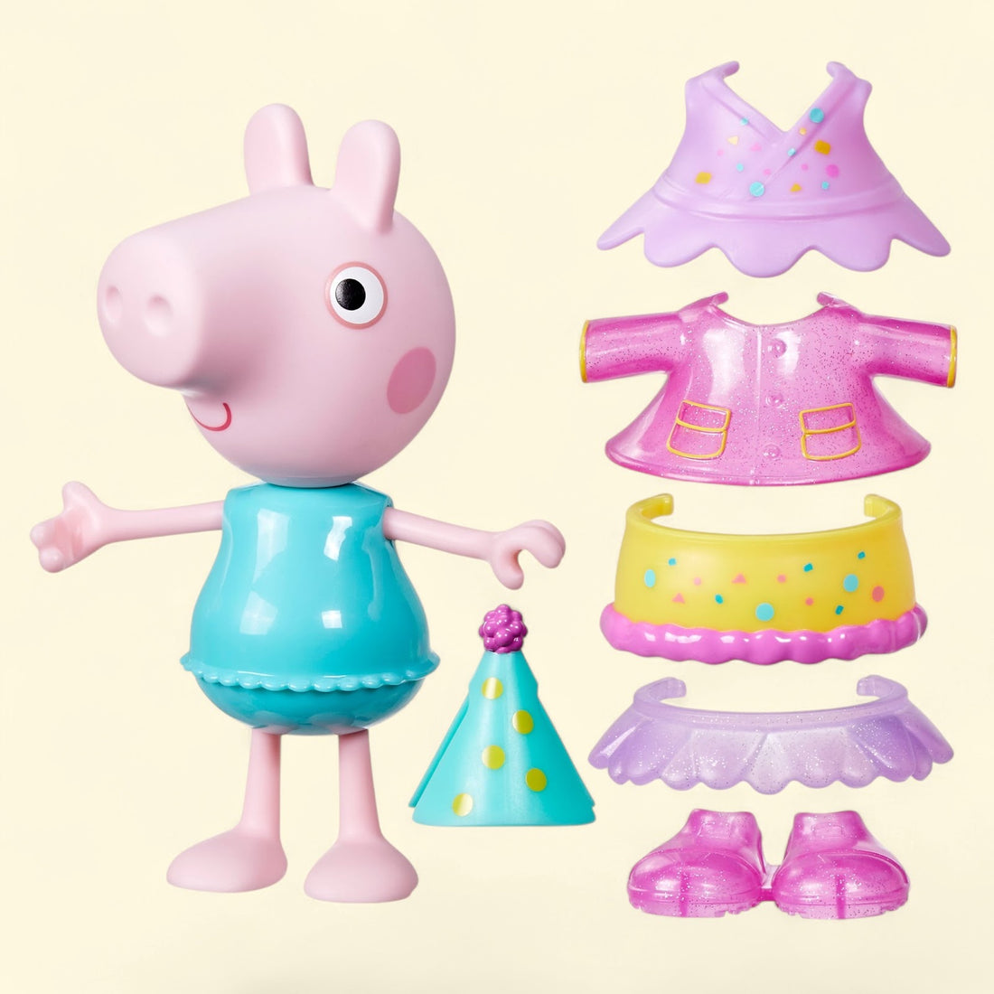 Peppa Pig Celebration Dress-Up Figure, 6” — authentic US product shipped worldwide by Toy Terminal