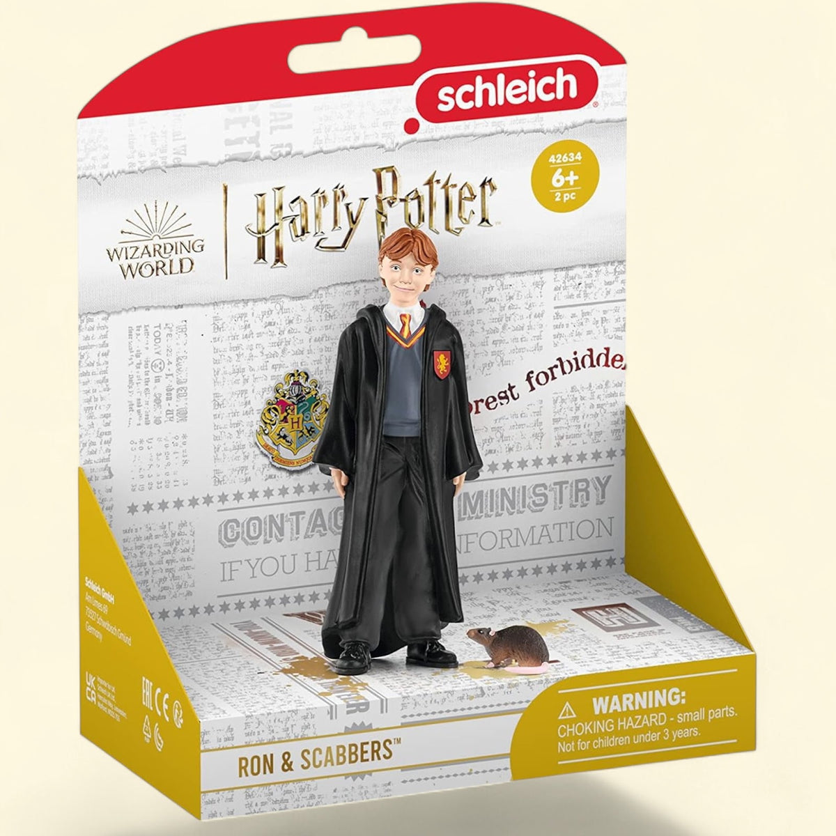 Schleich Harry Potter, 2PC Ron Weasley and Scabbers Figurine Set — authentic US product shipped worldwide by Toy Terminal