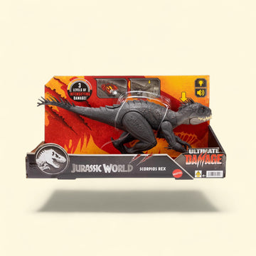 Jurassic World Ultimate Damage Scorpios Rex Dinosaur Toy, Light & S... — authentic US product shipped worldwide by Toy Terminal