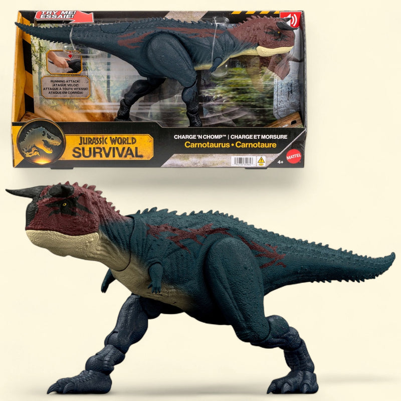 Jurassic World Charge N Chomp Carnotaurus Dinosaur Action Figure, Digital Play