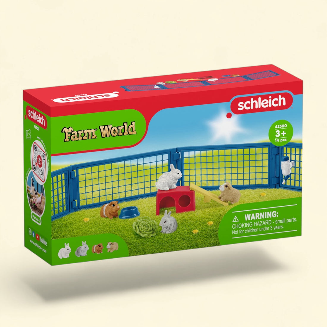 Schleich Farm World Rabbit and Guinea Pig Toy Set with Hutch, 14-Pi... — authentic US product shipped worldwide by Toy Terminal