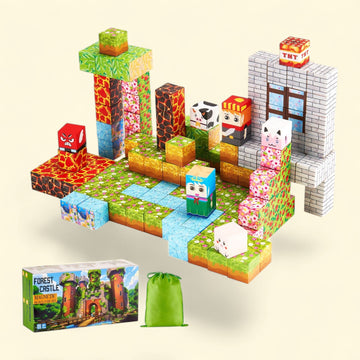 KFFKFF Magnetic Building Blocks, 150 PCS Forest Castle Set — authentic US product shipped worldwide by Toy Terminal