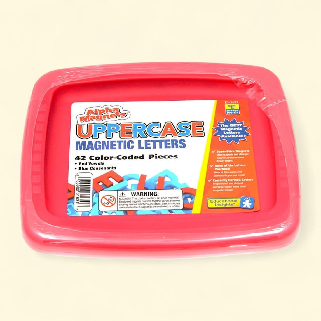 Educational Insights Alphamagnets, Uppercase, 42 Pieces — authentic US product shipped worldwide by Toy Terminal
