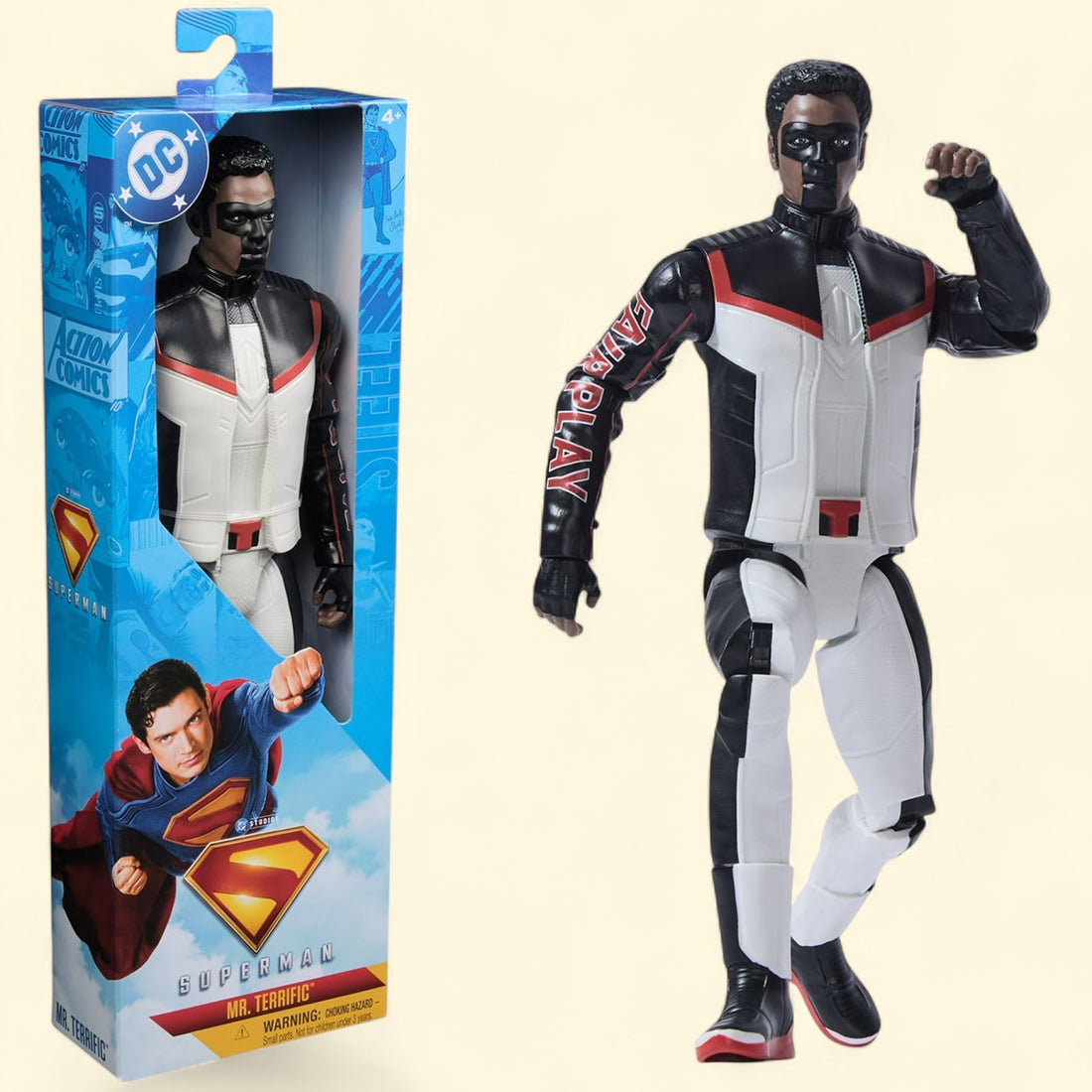 DC Comics Superman Mr. Terrific 12-inch Action Figure — authentic US product shipped worldwide by Toy Terminal