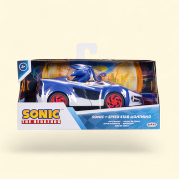 Sonic Speed Star Lightning Rev-it Racer Toy Car, for Ages 3+ — authentic US product shipped worldwide by Toy Terminal
