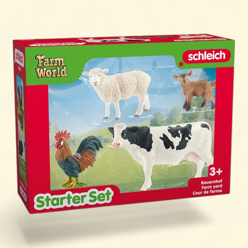 Schleich Farm World Starter Set, 4 Collectible Toy Farm Animals
