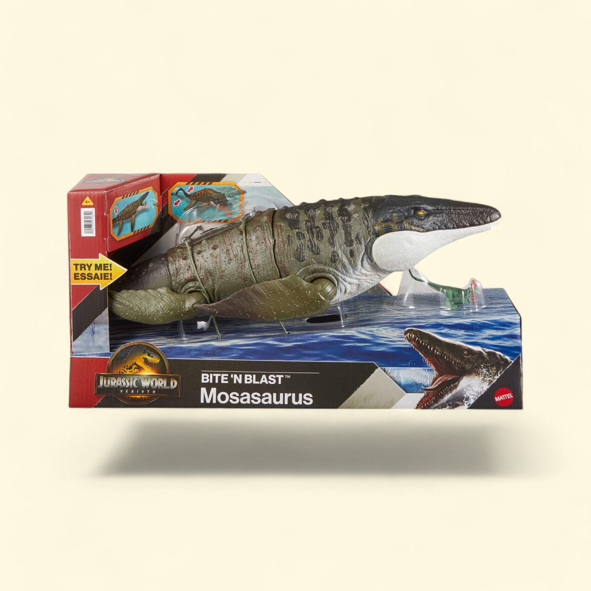Jurassic World Rebirth Bite N Blast Mosasaurus Action Figure and Mi... — authentic US product shipped worldwide by Toy Terminal