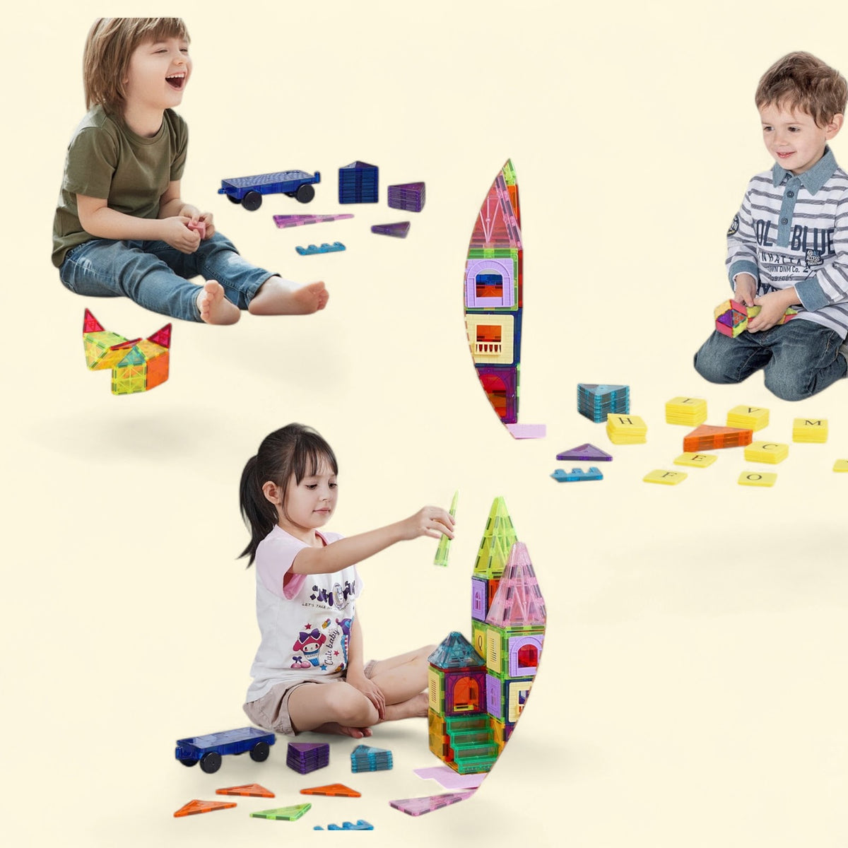 KFFKFF Magnetic Pieces, 121 Count Magnetic Play Blocks Set — authentic US product shipped worldwide by Toy Terminal
