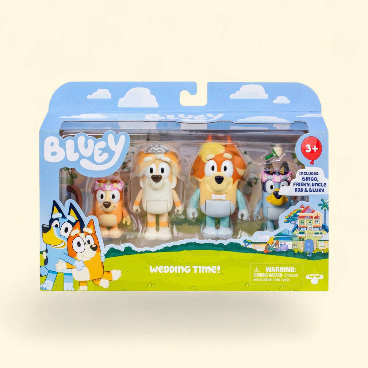 Bluey Wedding Figures 4-Pack, Includes Uncle Rad, Frisky, Bluey, an... — authentic US product shipped worldwide by Toy Terminal