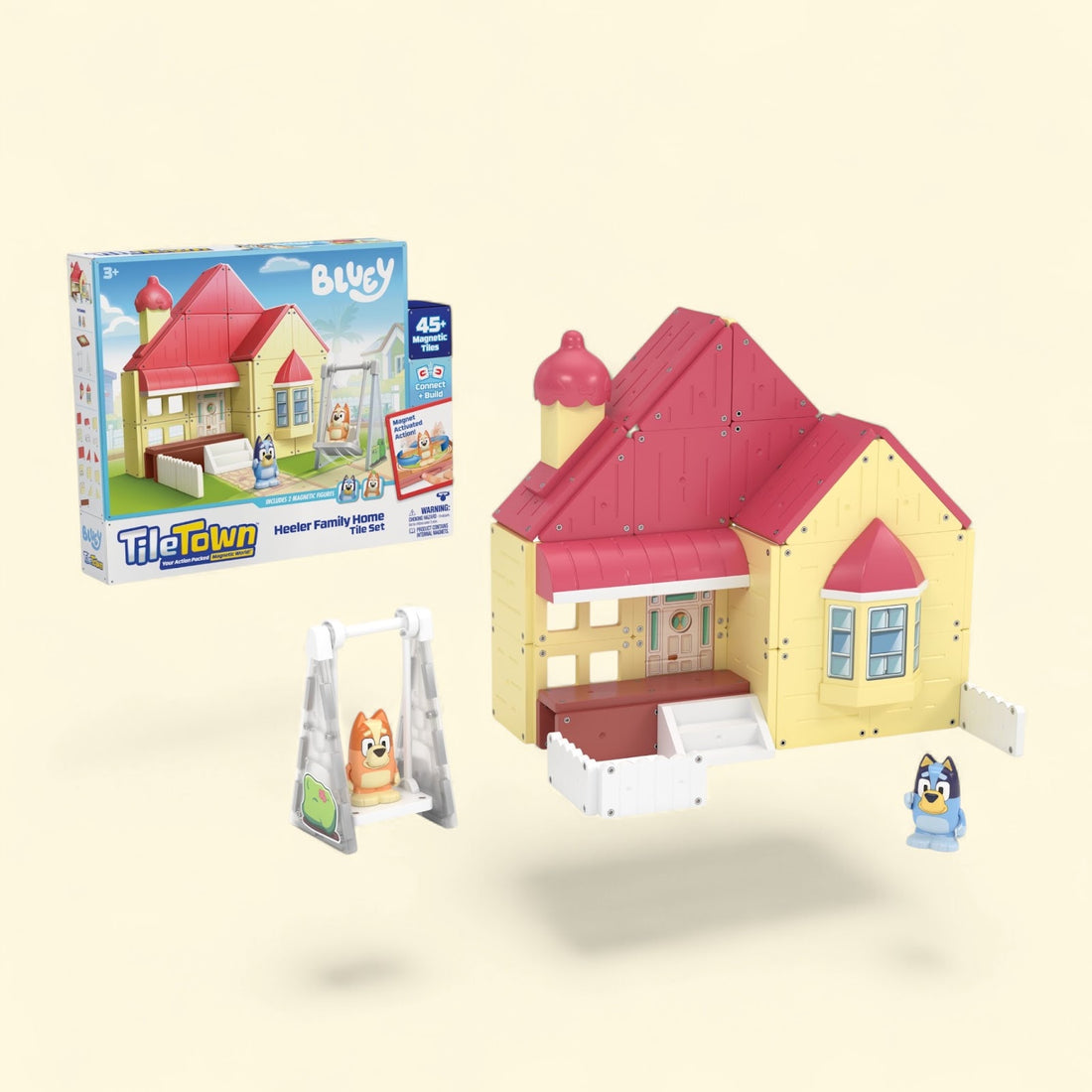 Tile Town Bluey Home Magnetic Tiles Playset, Includes Bluey and Bin... — authentic US product shipped worldwide by Toy Terminal