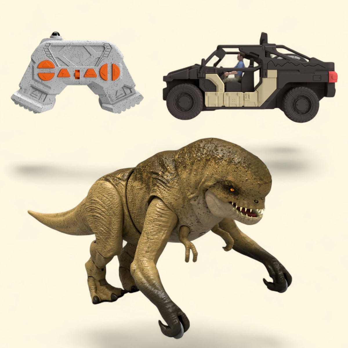 Jurassic World Rebirth Distortus Rex & Vehicle, Remote Control, Lig... — authentic US product shipped worldwide by Toy Terminal