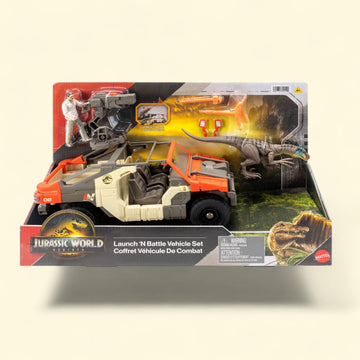 Jurassic World Rebirth Launch 'N Battle Vehicle with 1 Human & 1 Ra... — authentic US product shipped worldwide by Toy Terminal