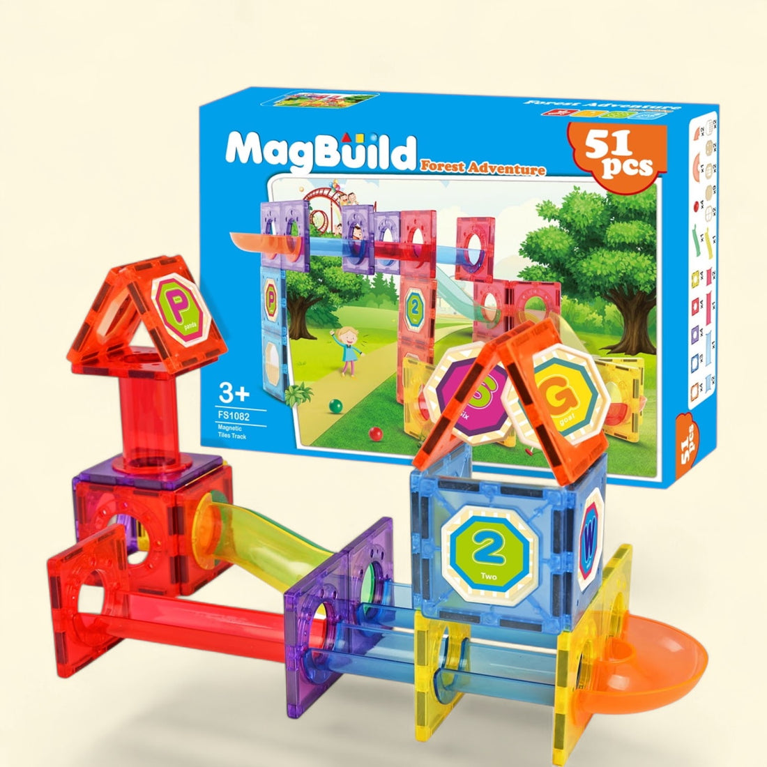 Kids Magnetic Building Blocks, Forest Adventure Set (51-Piece) — authentic US product shipped worldwide by Toy Terminal
