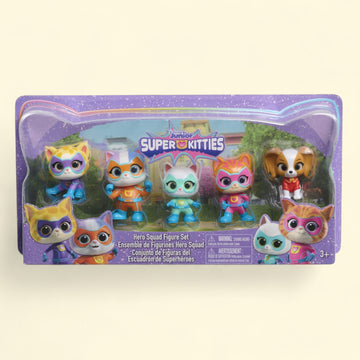 Disney Junior SuperKitties Hero Squad, 5-Piece Figure Set — authentic US product shipped worldwide by Toy Terminal