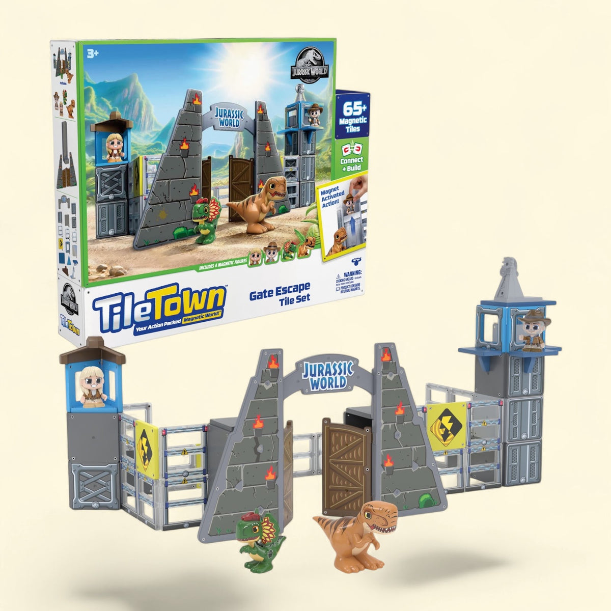Tile Town Jurassic World Dino Escape Magnetic Tiles Building Set an... — authentic US product shipped worldwide by Toy Terminal