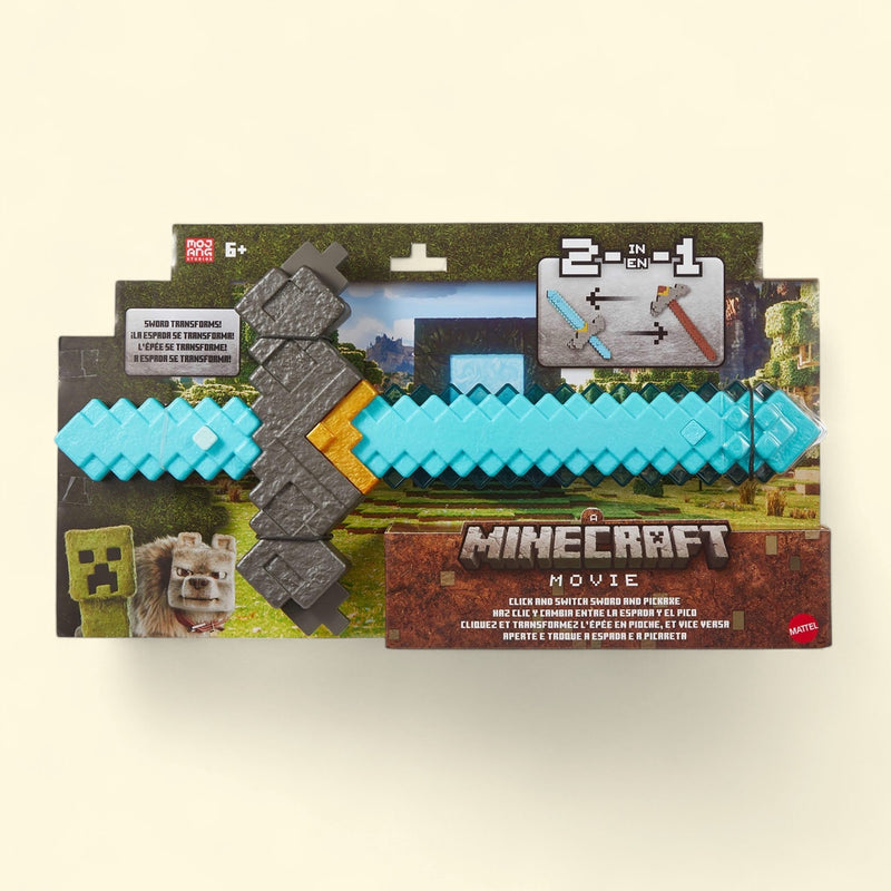 Minecraft Click and Switch Sword and Pickaxe 2-in-1 Toy