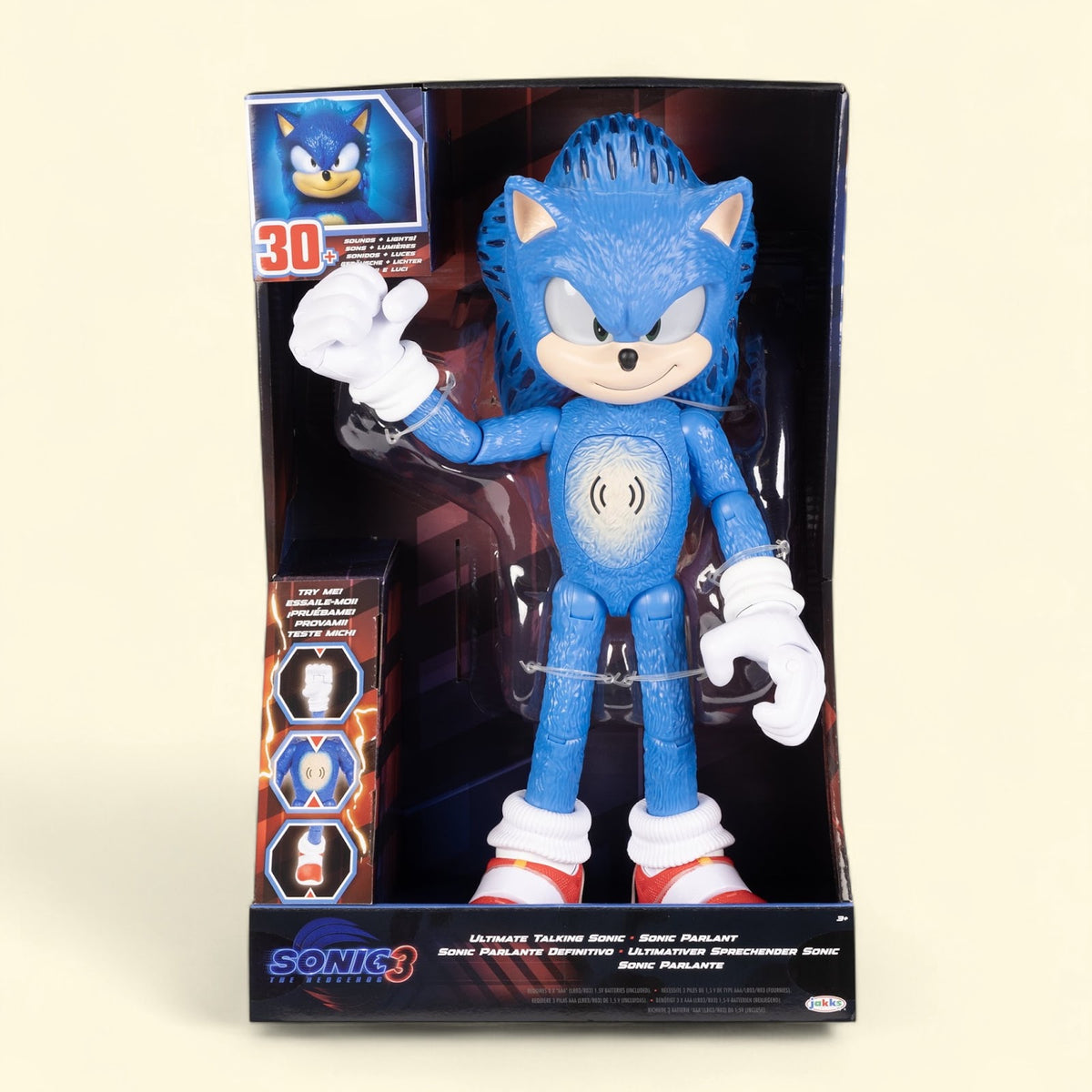 Sonic 3 Movie, Feature Sonic — authentic US product shipped worldwide by Toy Terminal
