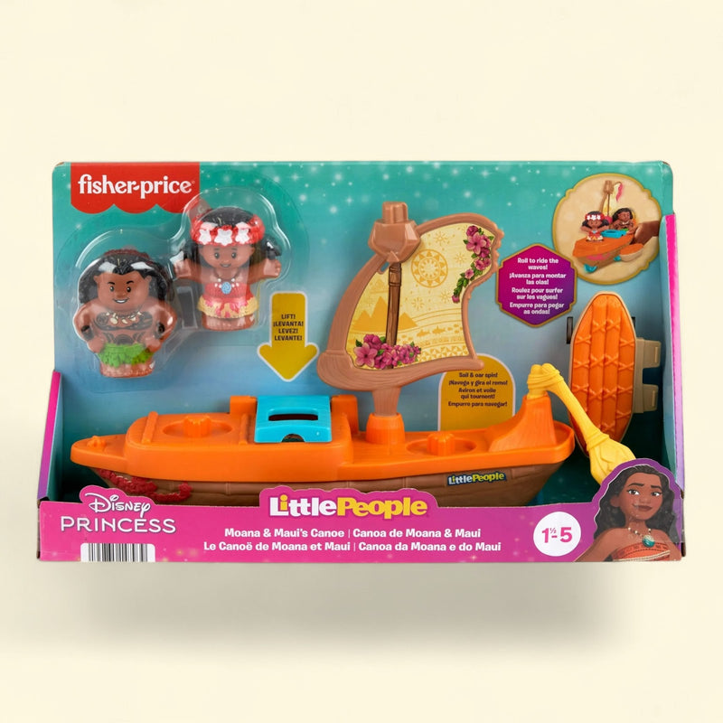 Fisher-Price Little People Disney Princess Moana & Maui's Canoe Toy