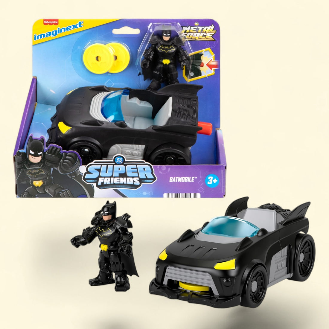 Fisher-Price Imaginext DC Super Friends Metal Force Batmobile Toy C... — authentic US product shipped worldwide by Toy Terminal