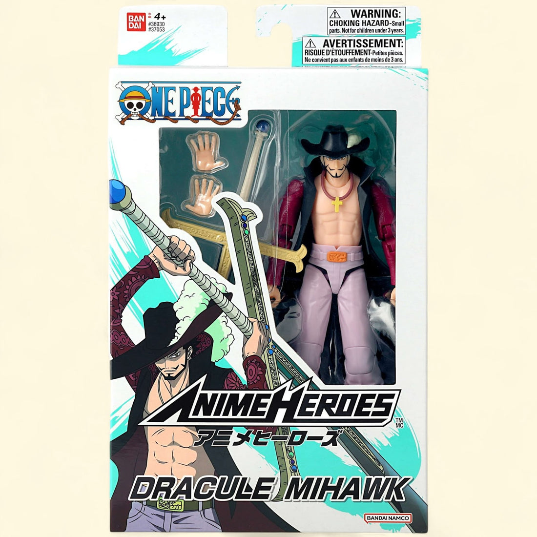 One Piece Anime Heroes, Dracule Mihawk Action Figure — authentic US product shipped worldwide by Toy Terminal
