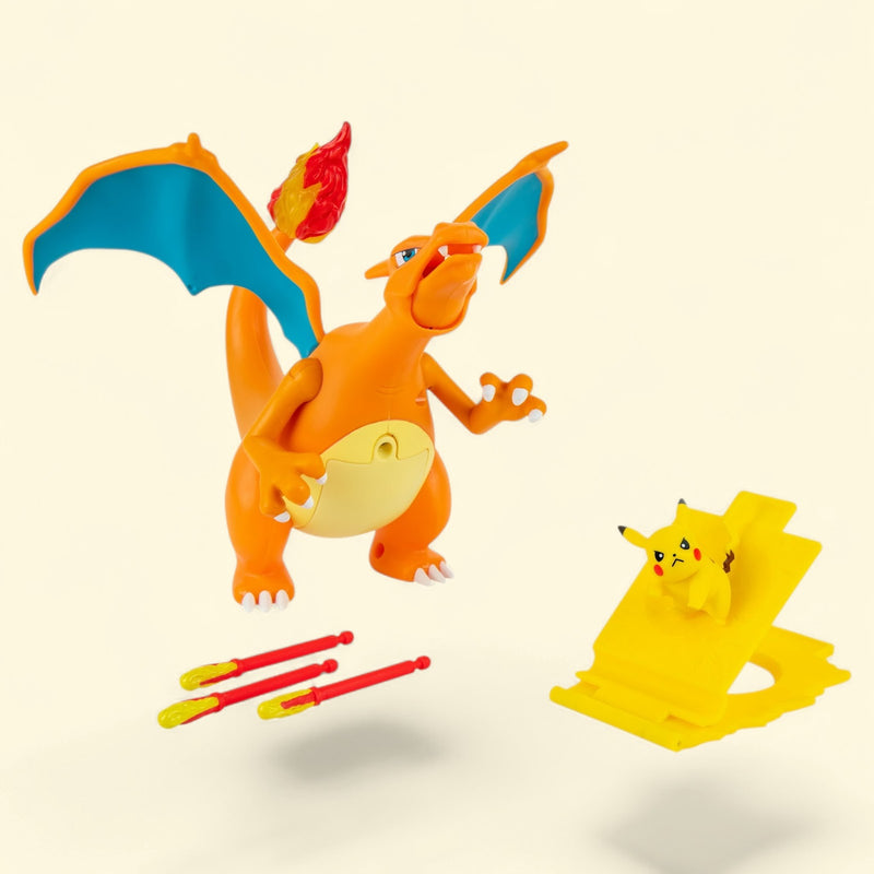 Pokémon Charizard Deluxe Collectible Figure with Pikachu, 6 Inch
