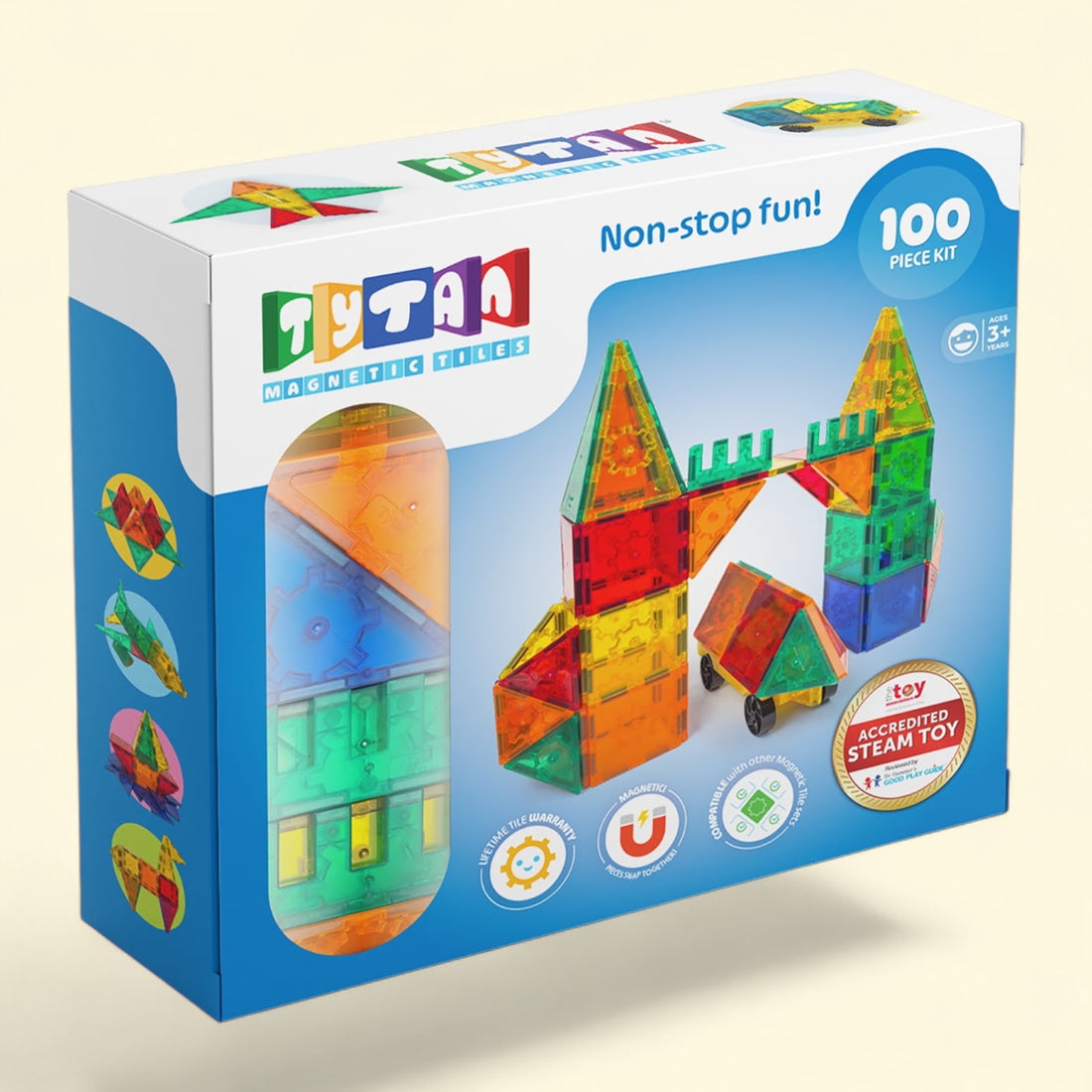 Tytan Magnetic Tile Building Set, 100 Pieces — authentic US product shipped worldwide by Toy Terminal