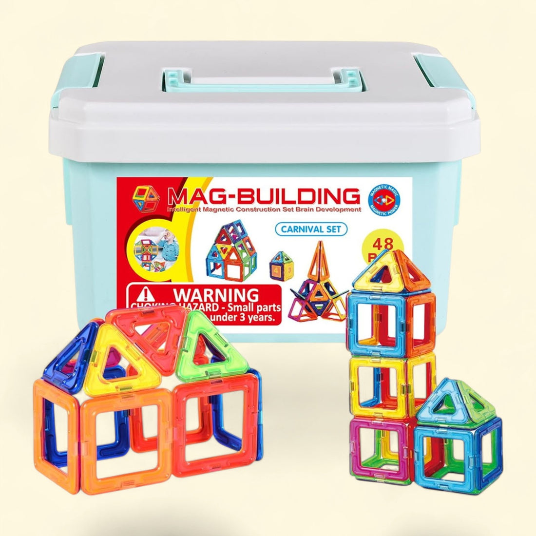 Zummy Mag-Building Magnetic Toy Set, 48 Pieces — authentic US product shipped worldwide by Toy Terminal