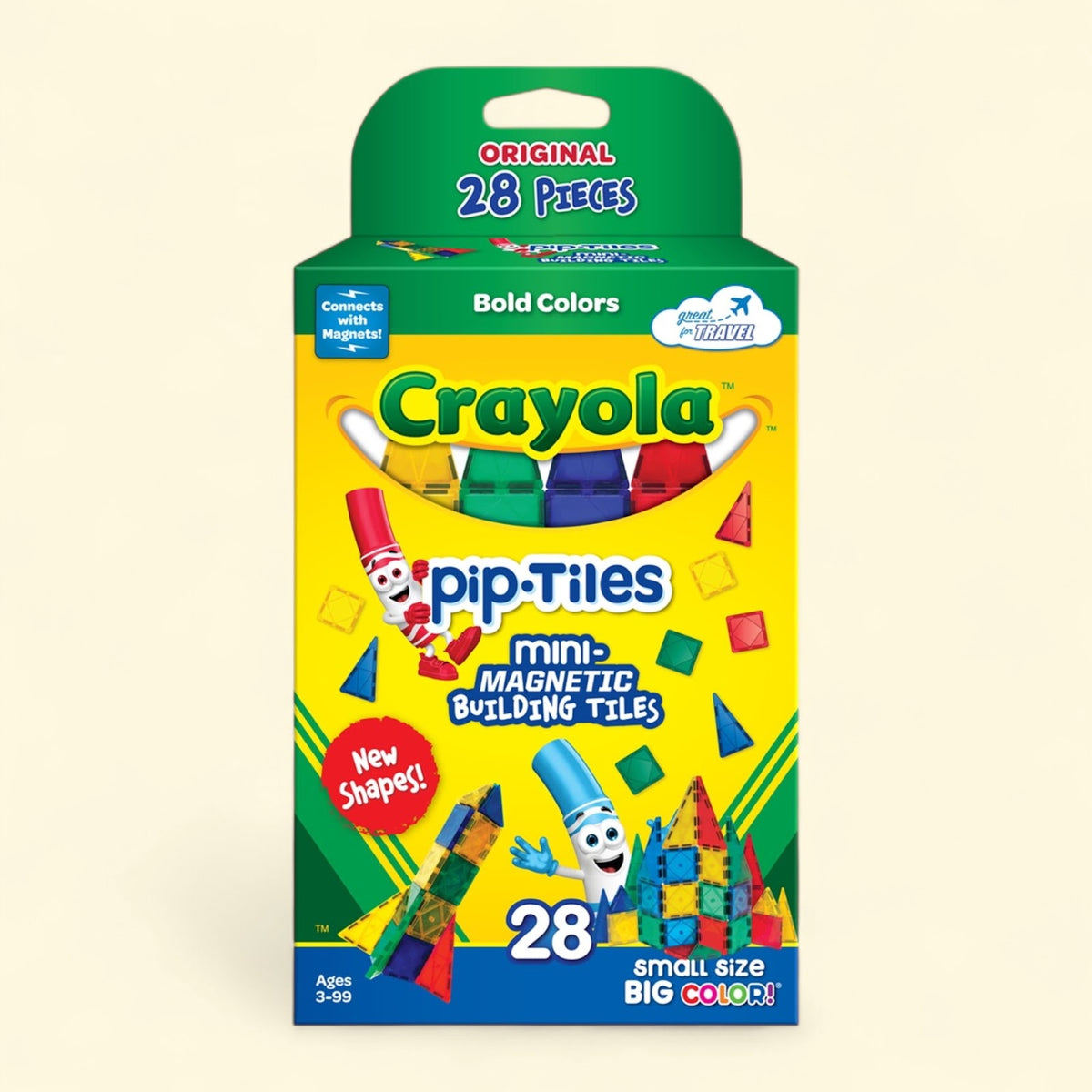 CreateOn Crayola Bold Magnetic Pip-Tiles, 28 Count — authentic US product shipped worldwide by Toy Terminal