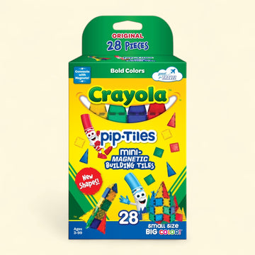 CreateOn Crayola Bold Magnetic Pip-Tiles, 28 Count — authentic US product shipped worldwide by Toy Terminal