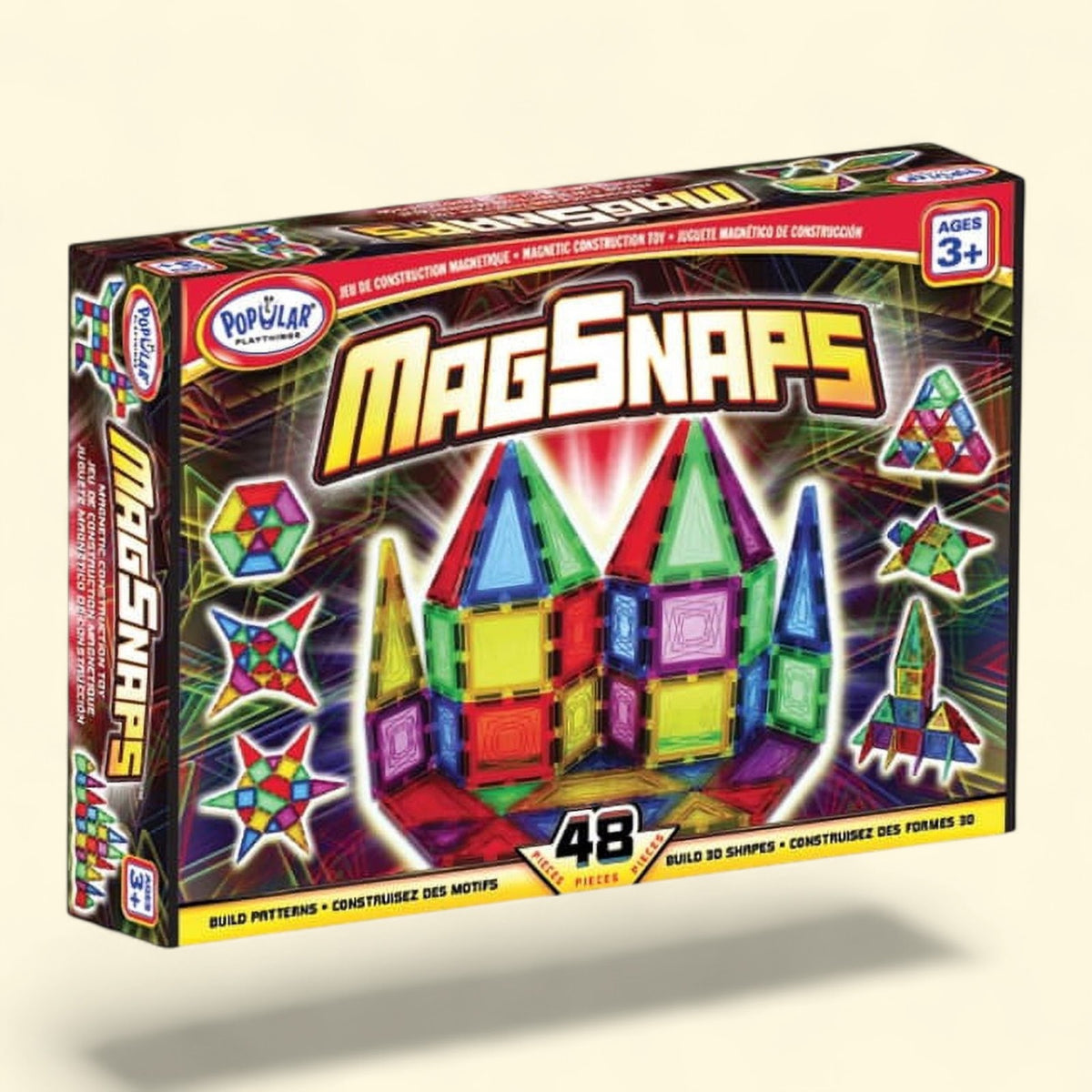 Popular Playthings MagSnaps, 48 Piece Construction Set — authentic US product shipped worldwide by Toy Terminal