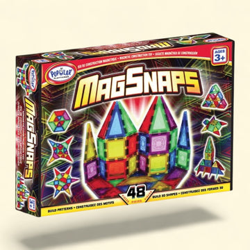 Popular Playthings MagSnaps, 48 Piece Construction Set — authentic US product shipped worldwide by Toy Terminal
