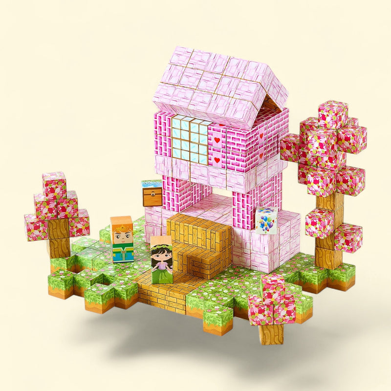 KFFKFF Magnetic Blocks, 100 PCS Princess Castle Set